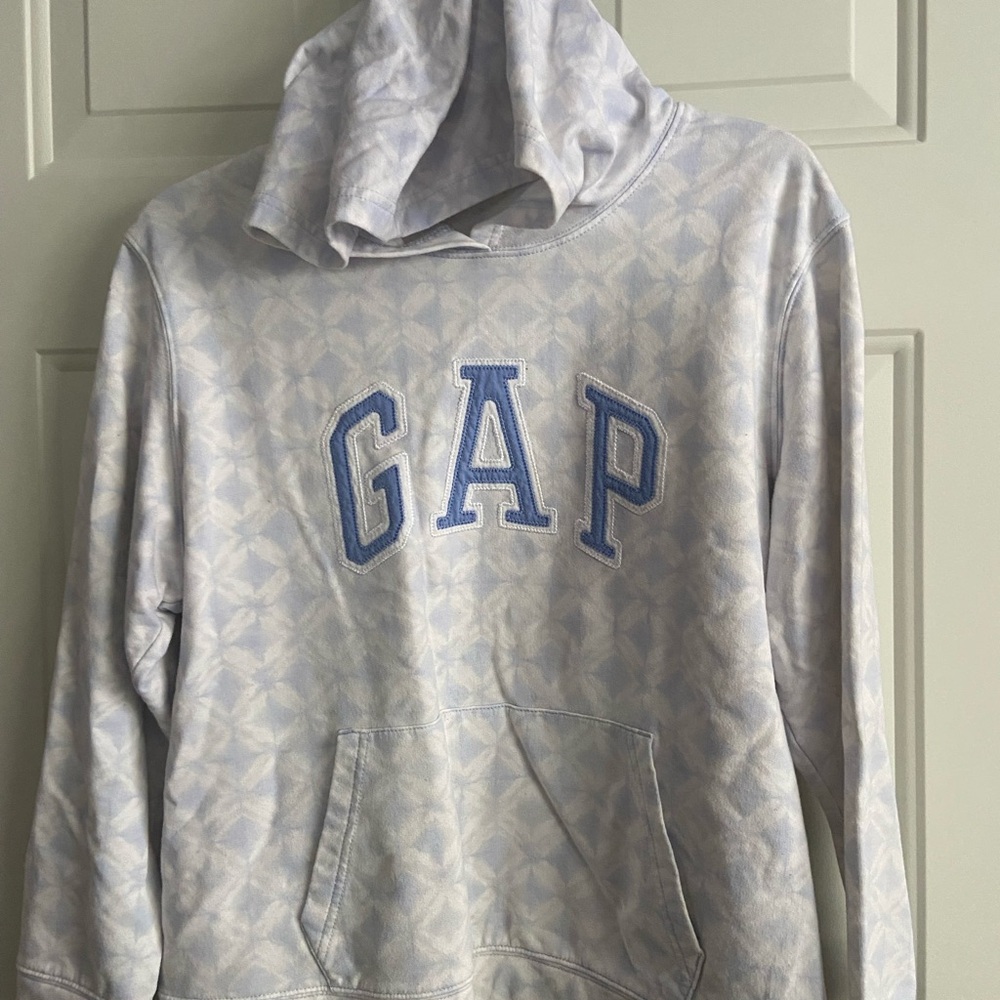 GAP Pastel Blue Patterned Hoodie - Picture 2 of 2